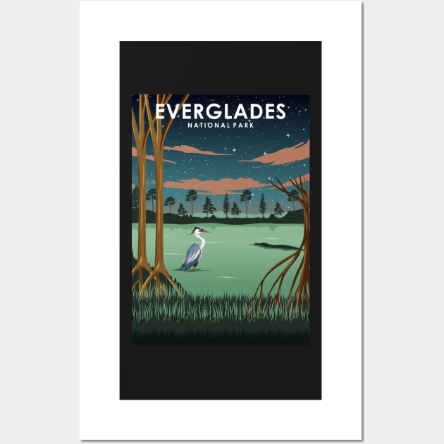 Everglades National Park Florida at Night Wall Art by jornvanhezik